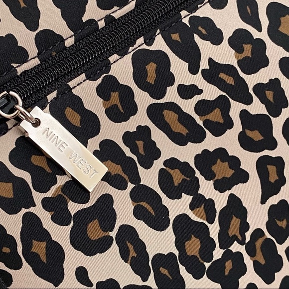 Nine West | Vintage Leopard Print Shoulder Bag | Black & Brown - Picture 5 of 12